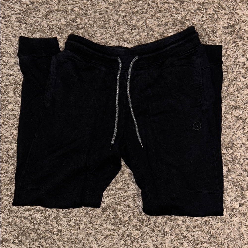 PAKA Alpaca Wool Black Sweatpants with Drawstring
